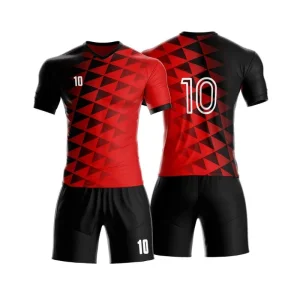 Red &amp; Black Soccer Jersey and Shorts Set