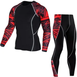 Men's Compression Set | Red and Black