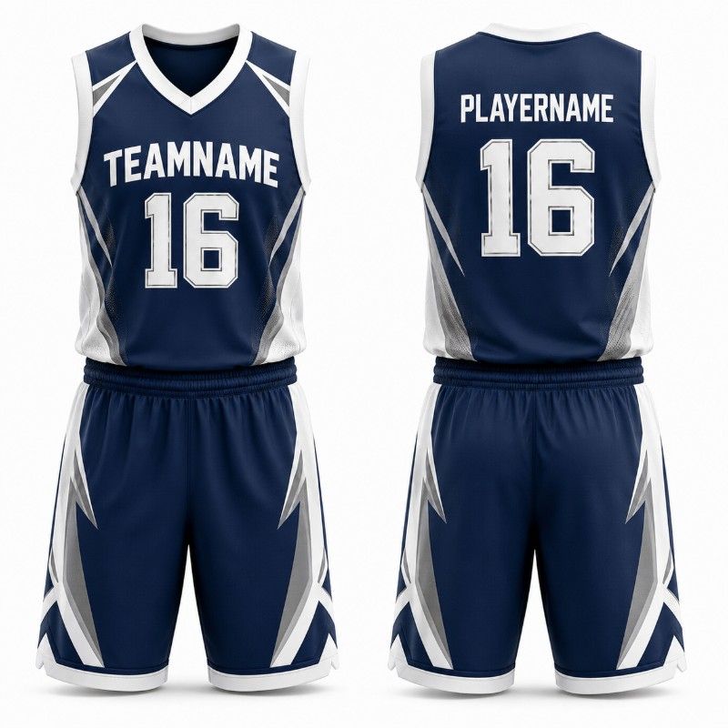 Custom Basketball Uniform for Teams, Sublimated Jersey and Shorts Kit, Custom Name Number Logo, Low MOQ, Wholesale Teamwear Manufacturer Sialkot Pakistan