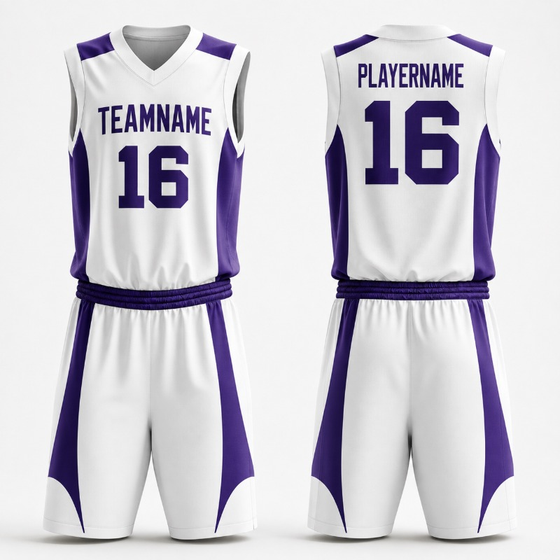 Custom Basketball Uniform for Teams, Sublimated Jersey and Shorts Kit, Custom Name Number Logo, Low MOQ, Wholesale Teamwear Manufacturer Sialkot Pakistan