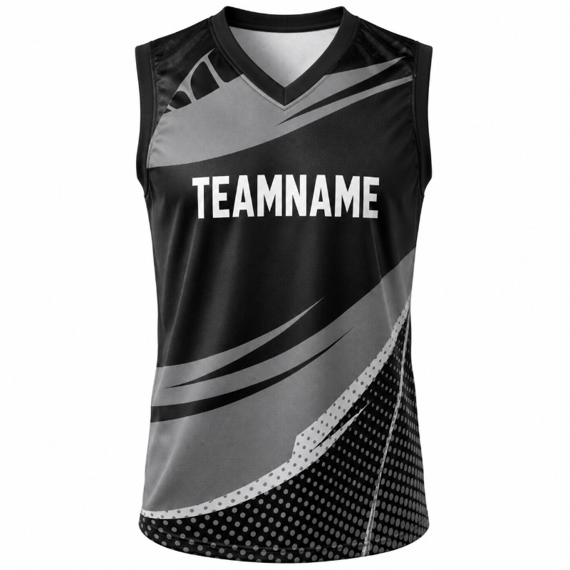Wholesale Custom Volleyball Jersey, Sublimation Printed Sleeveless V-Neck Team Jersey