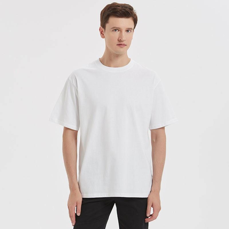 Wholesale Custom T-Shirt with Logo, Men's Combed Cotton Tee for Clothing Brands, Private Label Screen Print Embroidery
