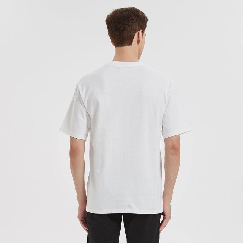 Wholesale Custom T-Shirt with Logo, Men's Combed Cotton Tee for Clothing Brands, Private Label Screen Print Embroidery