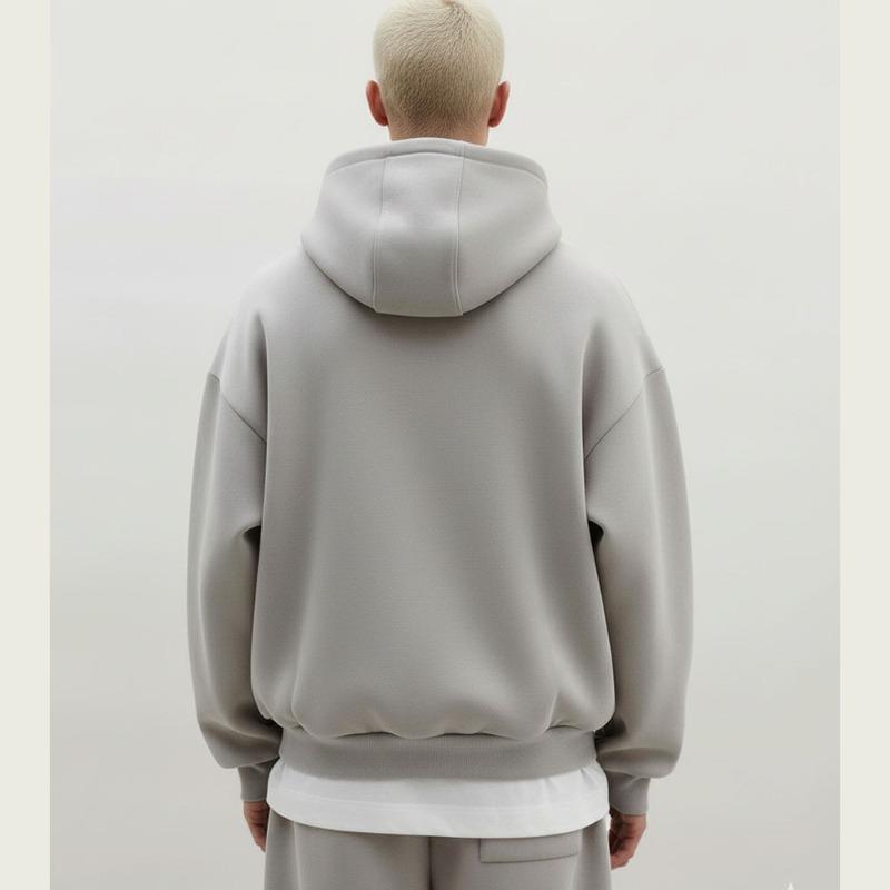 Wholesale French Terry Hoodie, 280-450GSM Heavyweight Cotton Zip Up Hoodie, Custom Embroidery DTG DTF, Unisex Boxy Fit