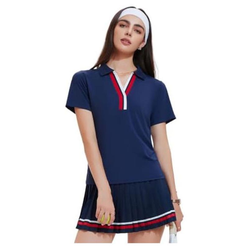 Tennis Apparel Women, Custom Polo Shirt and Pleated Skirt Set, Two Piece Tennis Wear, Golf Pickleball Activewear, OEM ODM Manufacturer Sialkot