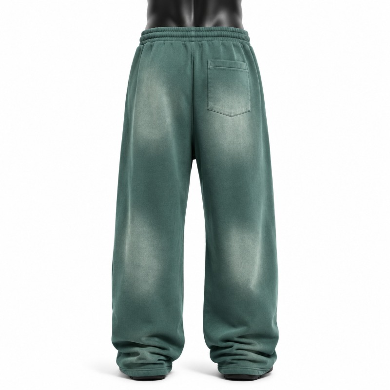 Wholesale Custom Sweatpants, Heavyweight Washed Fleece Baggy Wide Leg Sweatpants, Custom Logo, Plus Size Streetwear, Sialkot Pakistan