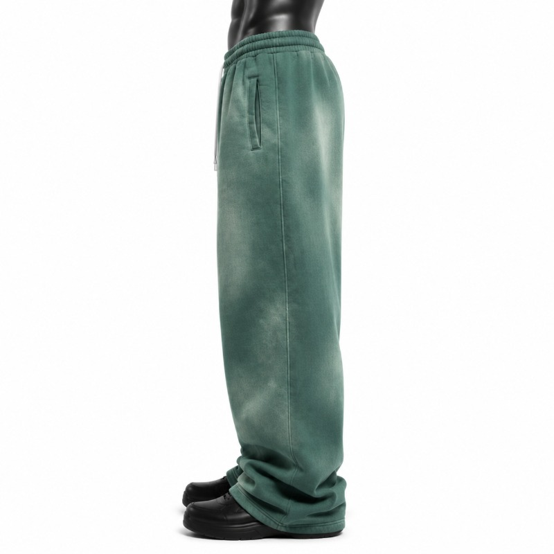 Wholesale Custom Sweatpants, Heavyweight Washed Fleece Baggy Wide Leg Sweatpants, Custom Logo, Plus Size Streetwear, Sialkot Pakistan