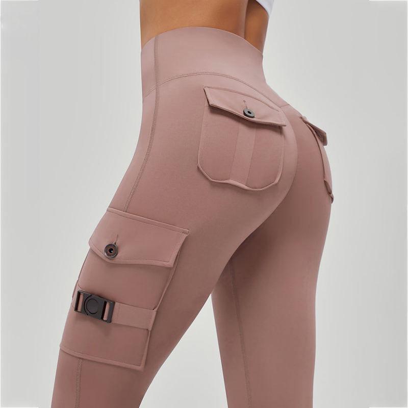 Wholesale Cargo Leggings Women, Custom High Waist Yoga Pants with Pockets, Private Label Activewear, Low MOQ, OEM ODM Manufacturer Sialkot Pakistan