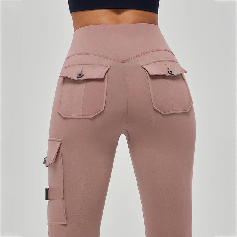 Wholesale Cargo Leggings Women, Custom High Waist Yoga Pants with Pockets, Private Label Activewear, Low MOQ, OEM ODM Manufacturer Sialkot Pakistan