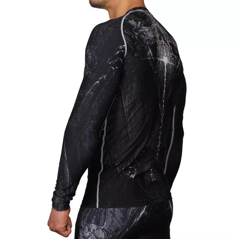 Custom Compression Shirt Men, Sublimated Long Sleeve Rash Guard, Slim Fit Stretch Base Layer, Gym MMA BJJ Training Top