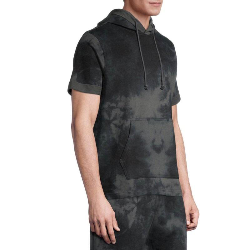 Custom Short Sleeve Pullover Hoodie | Lightweight French Terry Cotton Polyester Blend | Eco-Friendly OEM Manufacturer Sialkot Pakistan