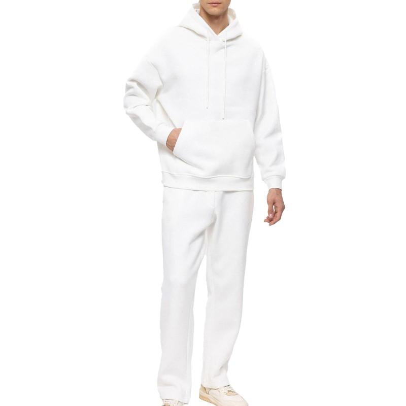 Custom Men's Tracksuit with Pullover Hoodie | Lightweight Cotton Fleece 240-280GSM | Solid Color Sports Team Wear OEM Manufacturer Sialkot Pakistan