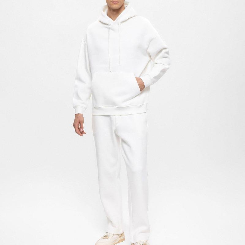 Custom Men's Tracksuit with Pullover Hoodie | Lightweight Cotton Fleece 240-280GSM | Solid Color Sports Team Wear OEM Manufacturer Sialkot Pakistan