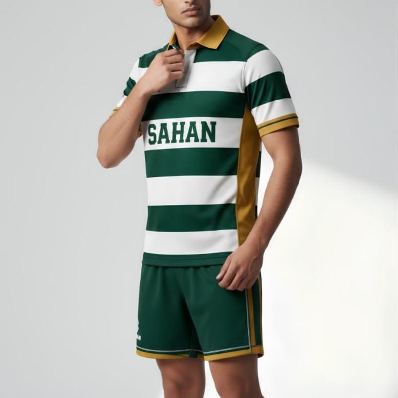 Custom Rugby Uniforms, Sublimation Printed Short Sleeve Rugby Jersey, Shorts and Socks Team Kit, Breathable Quick Dry Durable Polyester, Men Women Youth Plus Size, Custom Name Number Logo, OEM ODM Wholesale