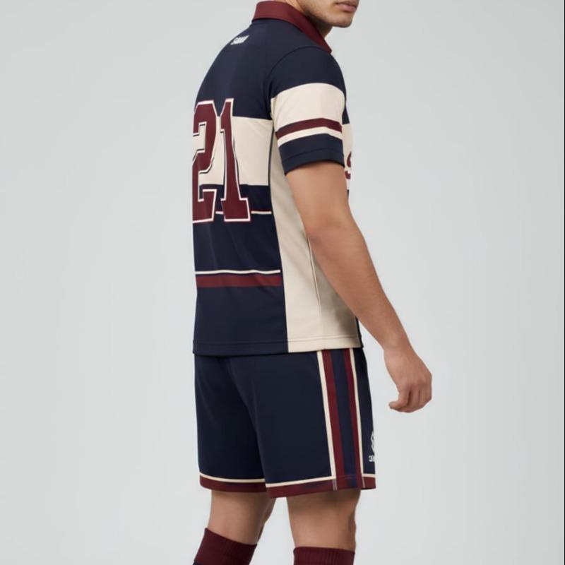Custom Rugby Uniforms, Sublimation Printed Short Sleeve Rugby Jersey, Shorts and Socks Team Kit, Breathable Quick Dry Durable Polyester, Men Women Youth Plus Size, Custom Name Number Logo, OEM ODM Wholesale