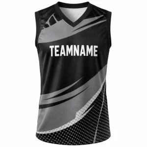 Wholesale Custom Volleyball Jersey, Sublimation Printed Sleeveless V-Neck Team Jersey