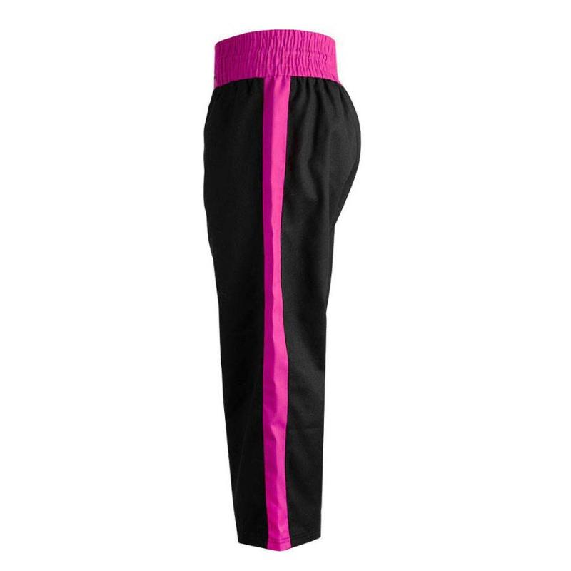 High Quality Breathable Cotton Karate Sportswear Adjustable Draw String Loose Fit Kick Boxing Trouser Stretch Panels for