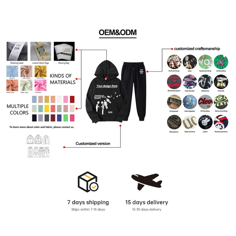 Wholesale Custom High GSM Sweat Suit