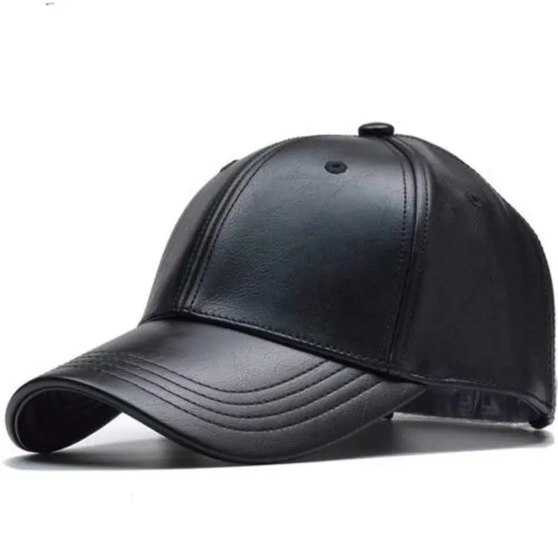 Men’s Brown Leather Baseball Cap