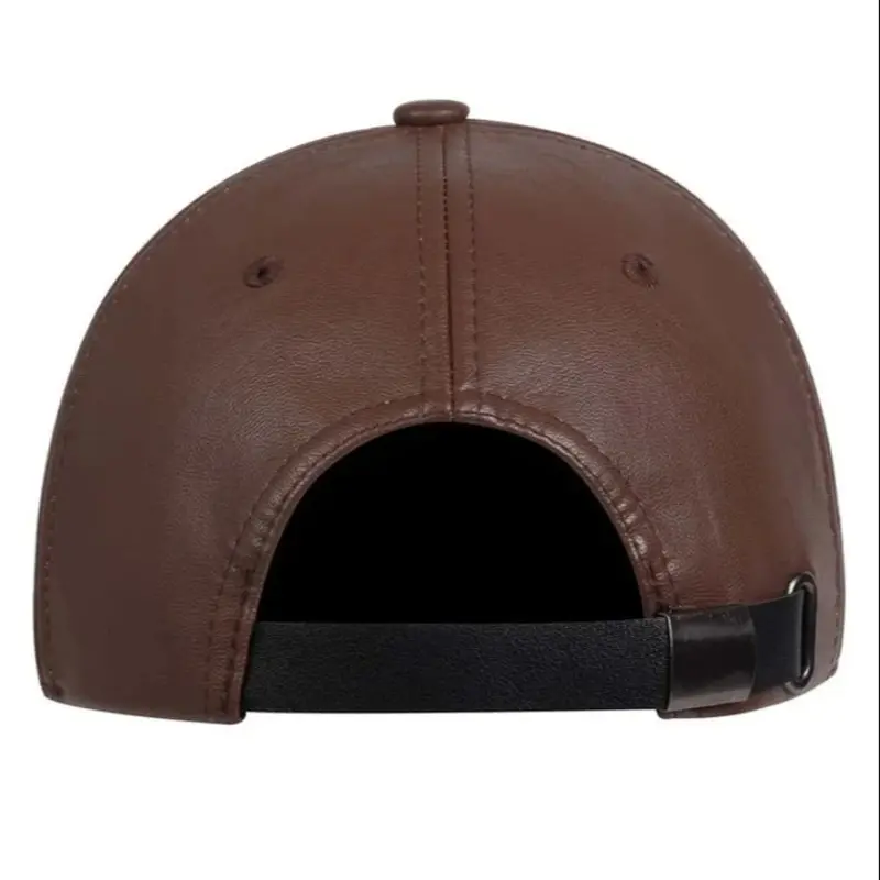 Men’s Brown Leather Baseball Cap