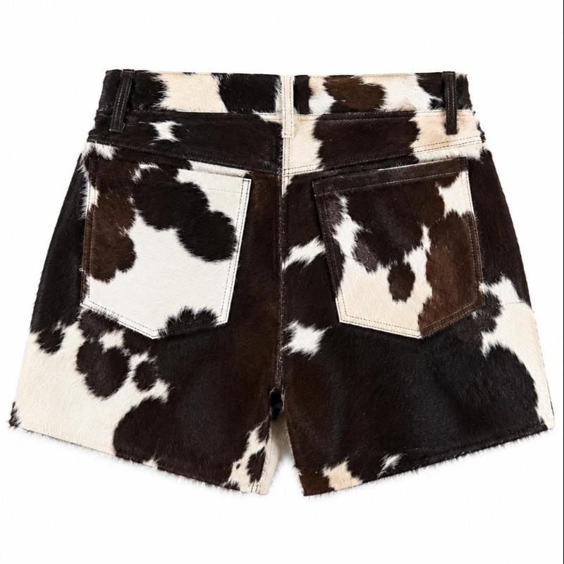 Cow Print Jacket & Shorts Co-Ord Set