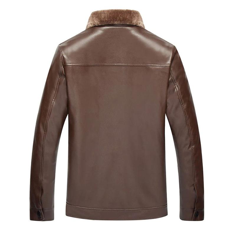 Men’s Brown Shearling Leather Jacket