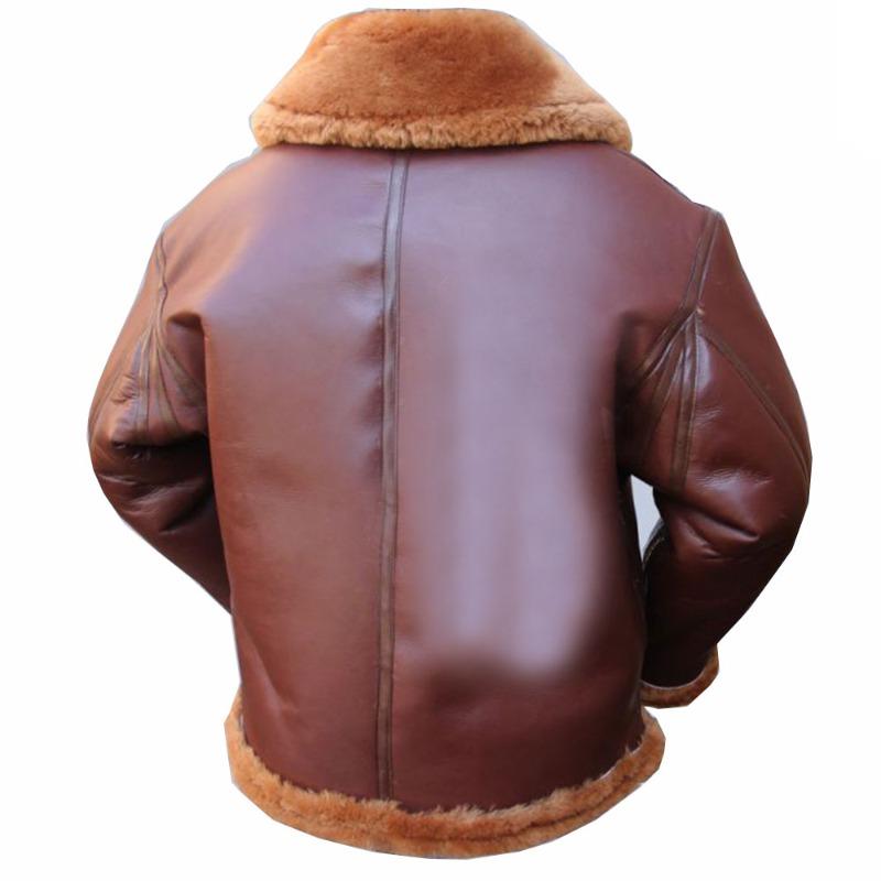 Men’s  Shearling Leather Aviator Jacket