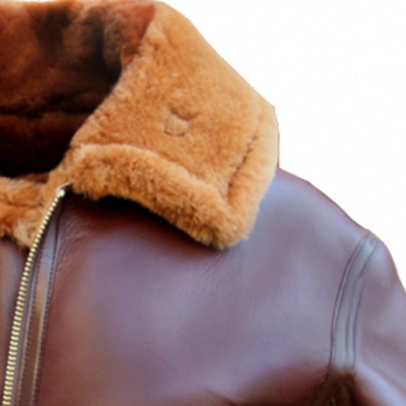 Men’s  Shearling Leather Aviator Jacket