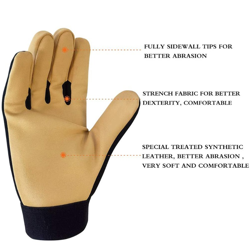 Professional Leather Palm Work Gloves