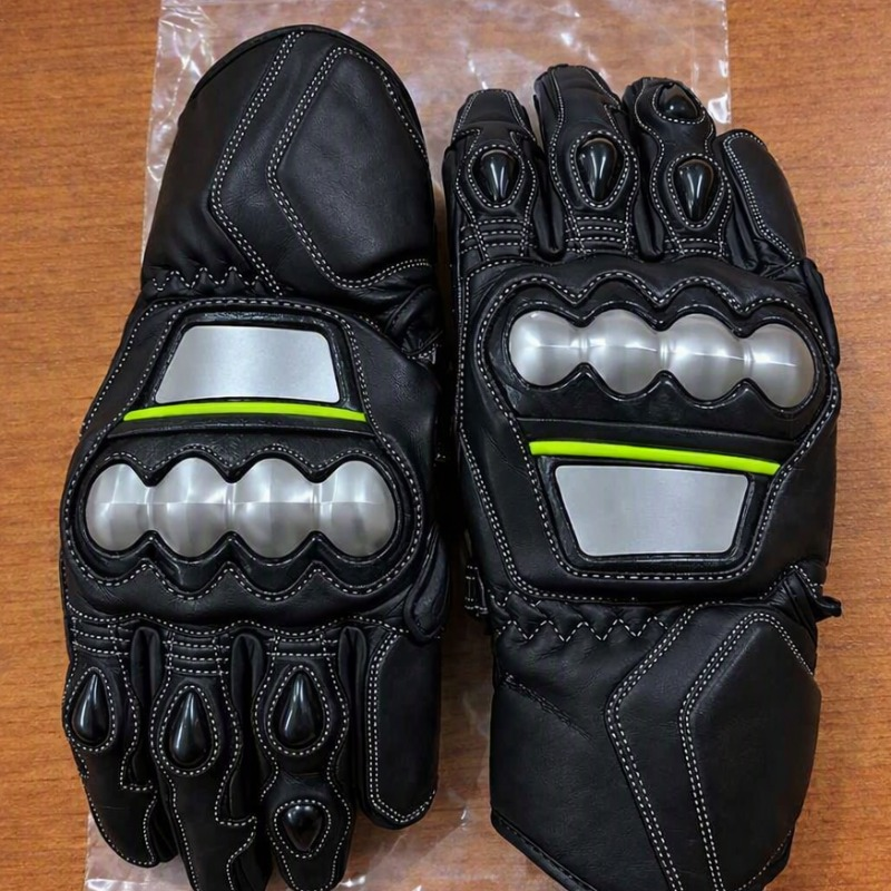 Premium Black Motorcycle Riding Gloves –