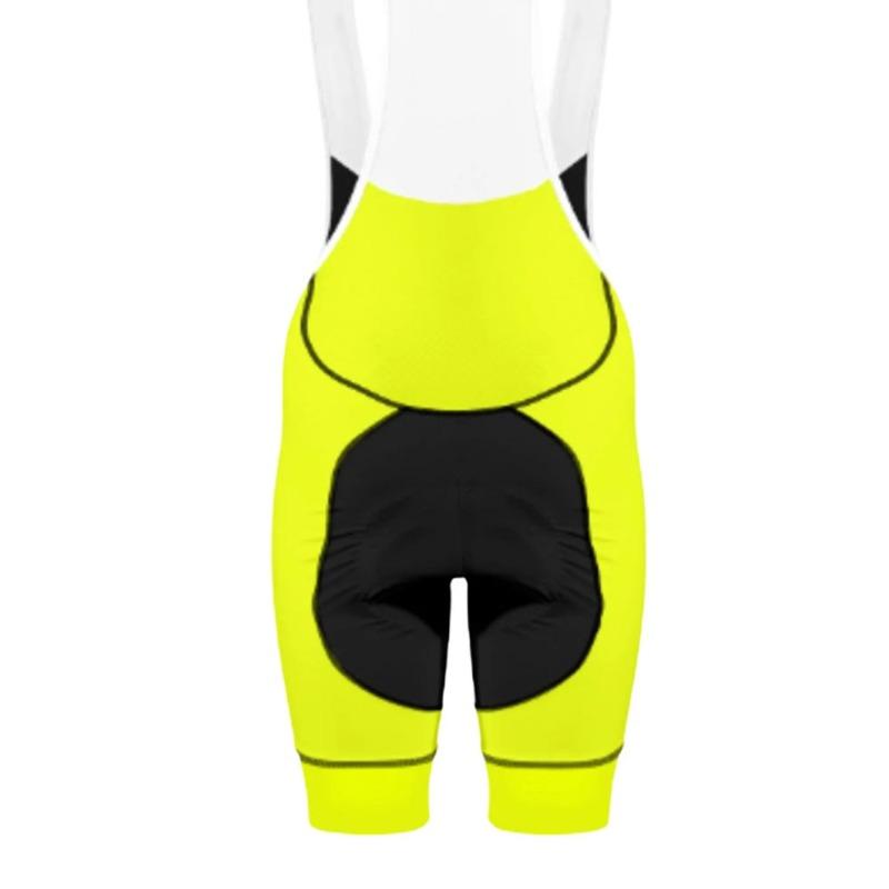 Men's Dark Brown Cycling Bib Shorts With White Mesh Top Fitted