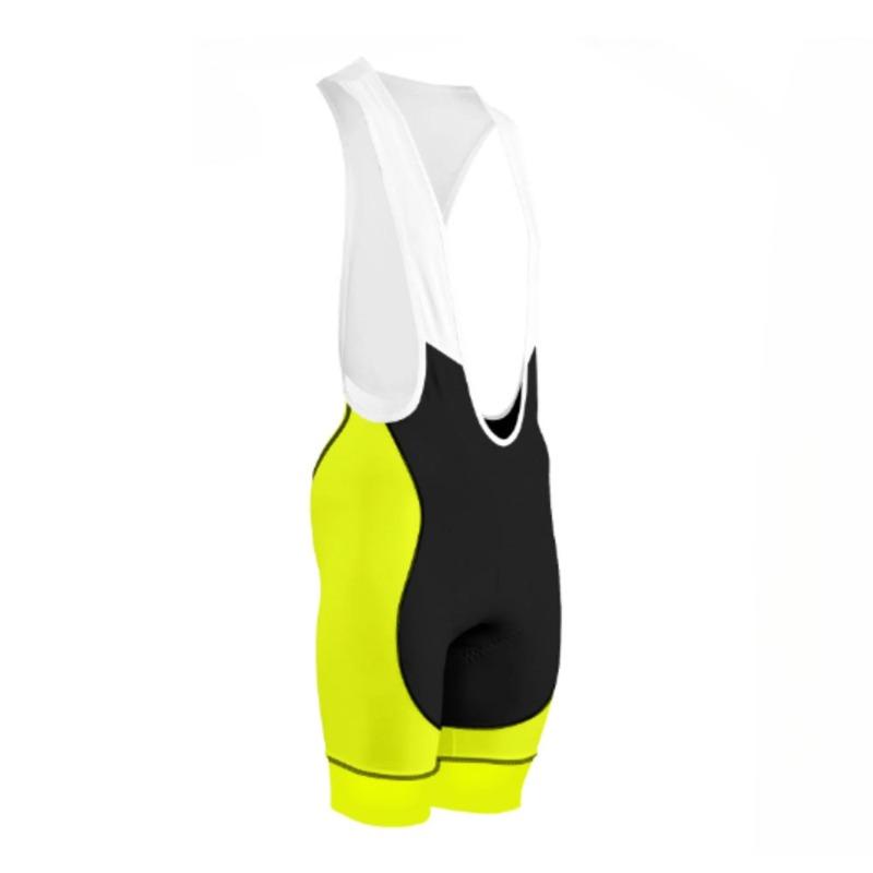 Men's Dark Brown Cycling Bib Shorts With White Mesh Top Fitted