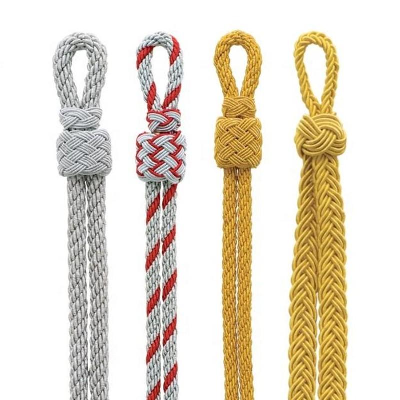 High Quality Handmade Cap Cord Twisted Ceremonial Uniform Dress Hat Cord Ceremonial Uniform Braided Hat Cord
