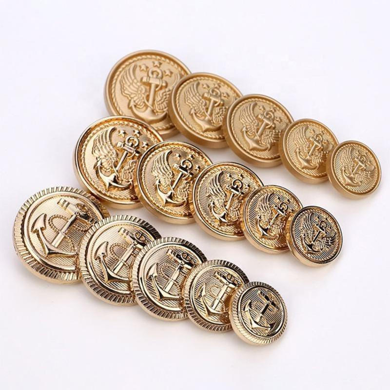 Custom Uniform Metallic Buttons – Embossed Brass Military Buttons, Regimental Crest Buttons & Formal Blazer Buttons