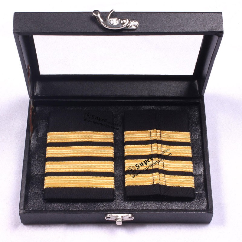 Custom Airline Pilot Epaulettes – Captain & First Officer Shoulder Boards, Flight Attendant Ranks & Commercial Aviation Uniform Accoutrements