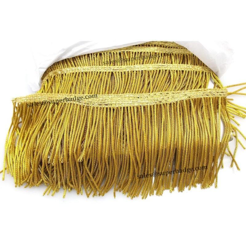 Custom Gold Fringe Trim – Metallic Bullion Wire Flag Fringe, Ceremonial Banner Trim & Regimental Uniform Accoutrements