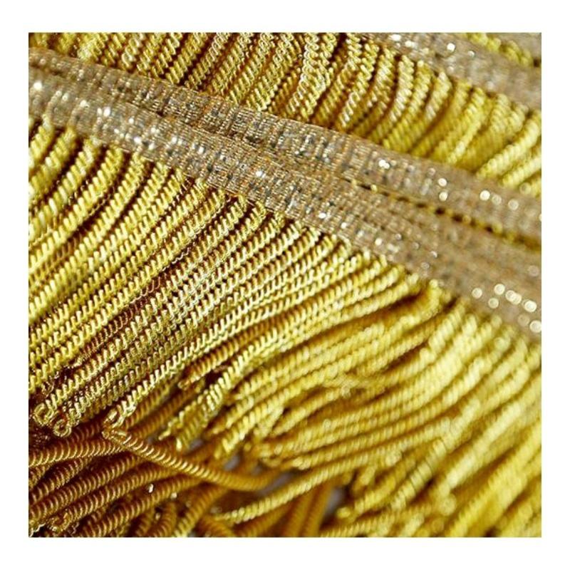 Custom Gold Fringe Trim – Metallic Bullion Wire Flag Fringe, Ceremonial Banner Trim & Regimental Uniform Accoutrements