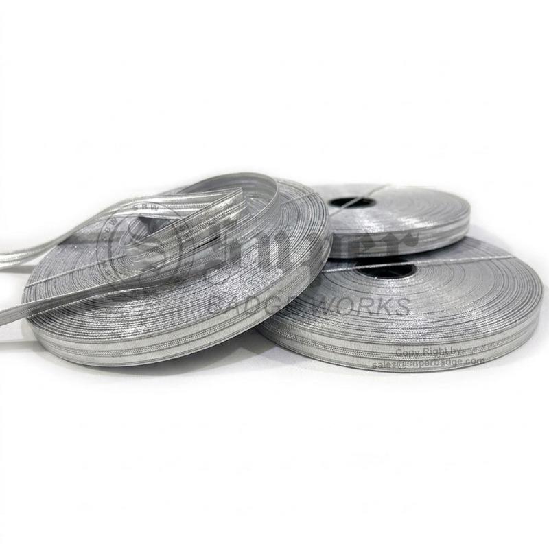 Custom Silver Naval Braid Lace – Silver Bullion Metallic Wire Sleeve Rank Trim, Officer Uniform Cuff Lace & Maritime Regalia Trimmings