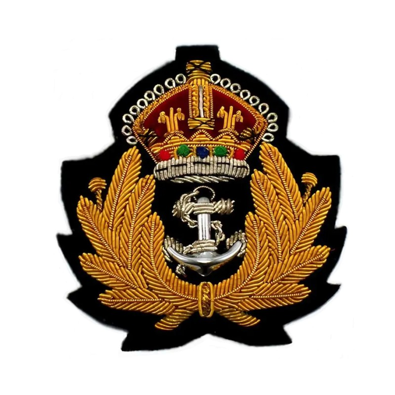 Custom Hand Embroidered Badges – Gold & Silver Bullion Wire Crests, Blazer Emblems & Regimental Uniform Patches