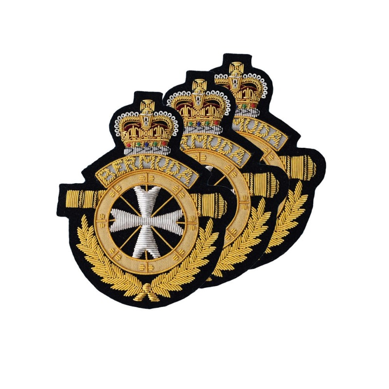 Custom Hand Embroidered Badges – Gold & Silver Bullion Wire Crests, Blazer Emblems & Regimental Uniform Patches