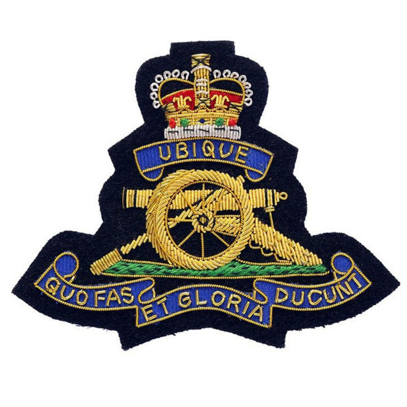 Custom Hand Embroidered Badges – Gold & Silver Bullion Wire Crests, Blazer Emblems & Regimental Uniform Patches