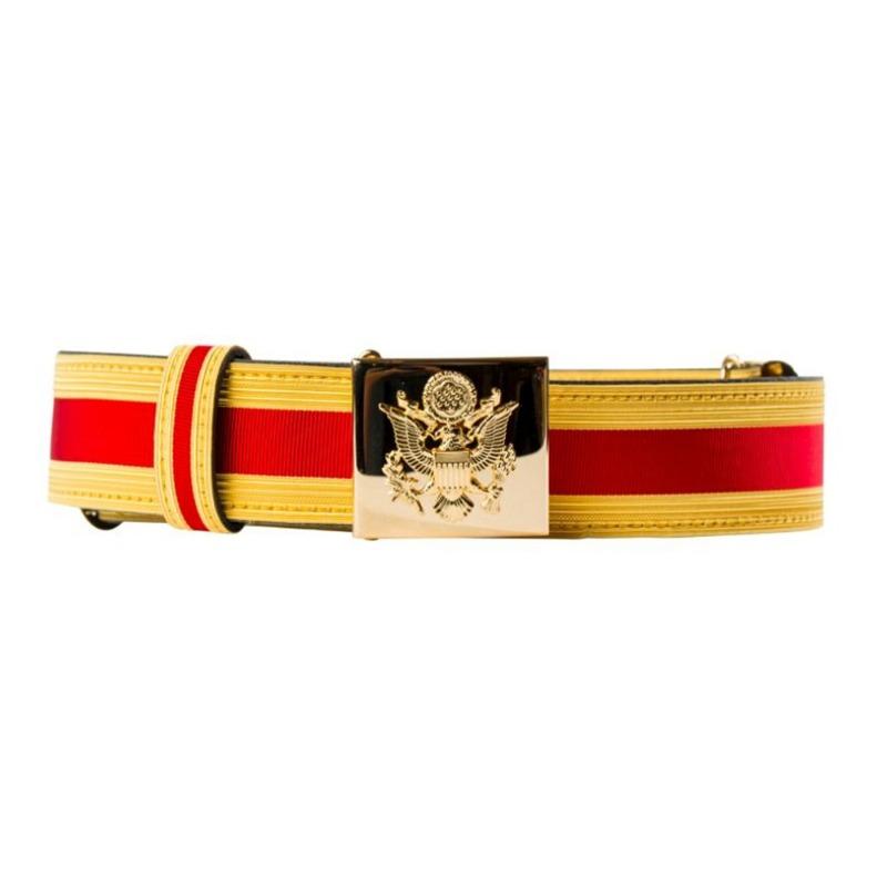 Custom Ceremonial Belts Braid Lace Belts – Metallic Wire Officer Waist Belts, Parade Web Belts & Custom Die-Struck Metal Buckle Accoutrements
