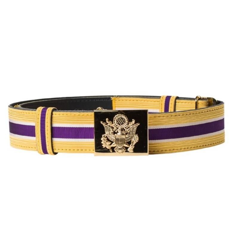 Custom Ceremonial Belts Braid Lace Belts – Metallic Wire Officer Waist Belts, Parade Web Belts & Custom Die-Struck Metal Buckle Accoutrements
