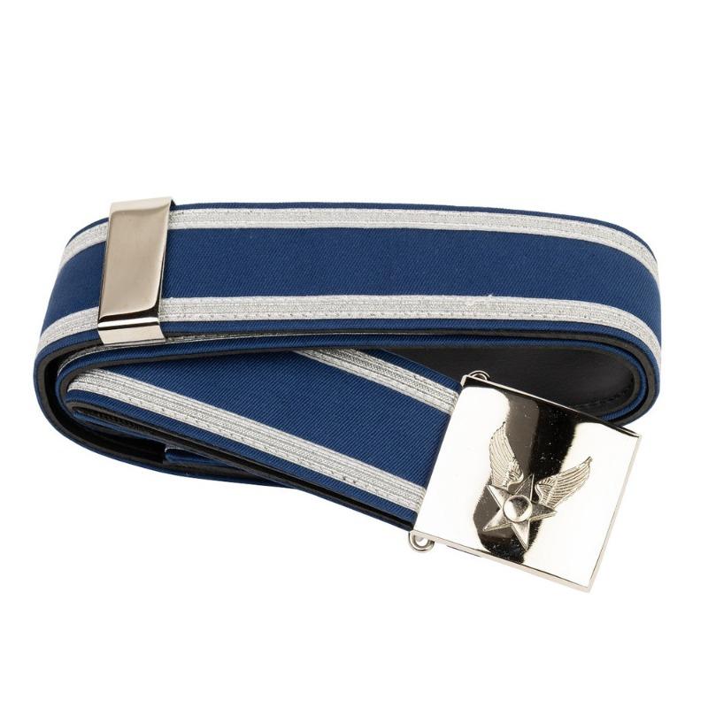 Custom Gold Braid Ceremonial Belt – Non-Leather Metallic Wire Parade Belt with Solid Brass Crest Buckle