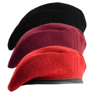 Custom Military Beret Cap – 100% Pure Wool Ceremonial Army Beret, Police Headwear &amp; Security Forces Uniform Caps