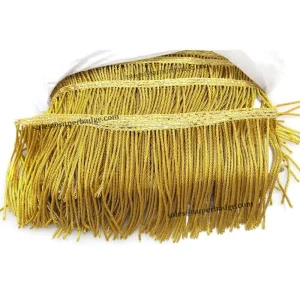 Custom Gold Fringe Trim – Metallic Bullion Wire Flag Fringe, Ceremonial Banner Trim &amp; Regimental Uniform Accoutrements