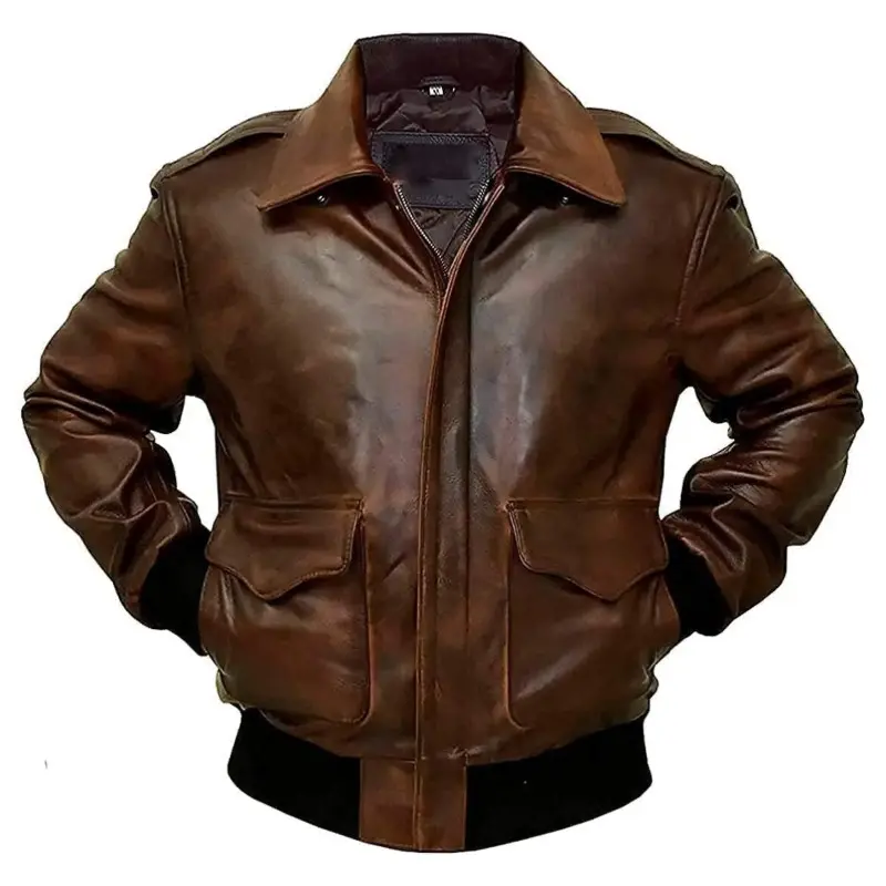 Mens Bomber leather Jacket