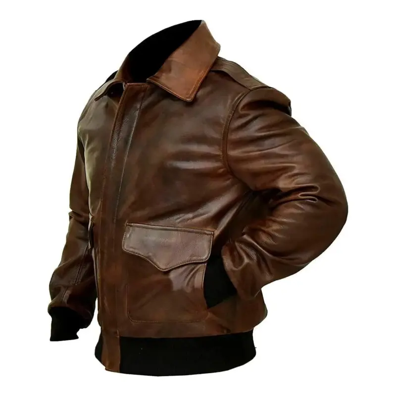 Mens Bomber leather Jacket