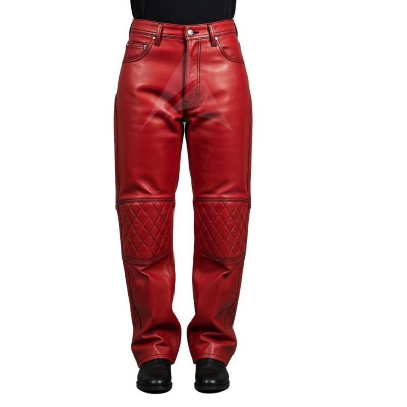 Red Leather Pants Male
