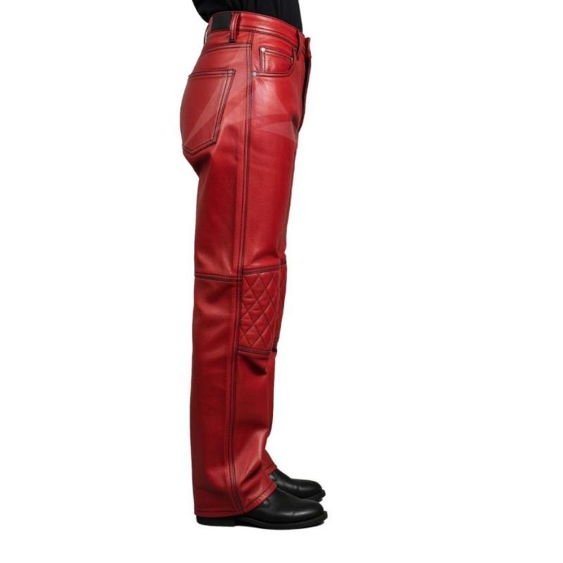 Red Leather Pants Male